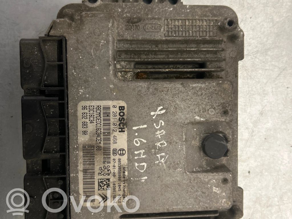 Engine control unit/module   9663268380,9653958980,0281012468