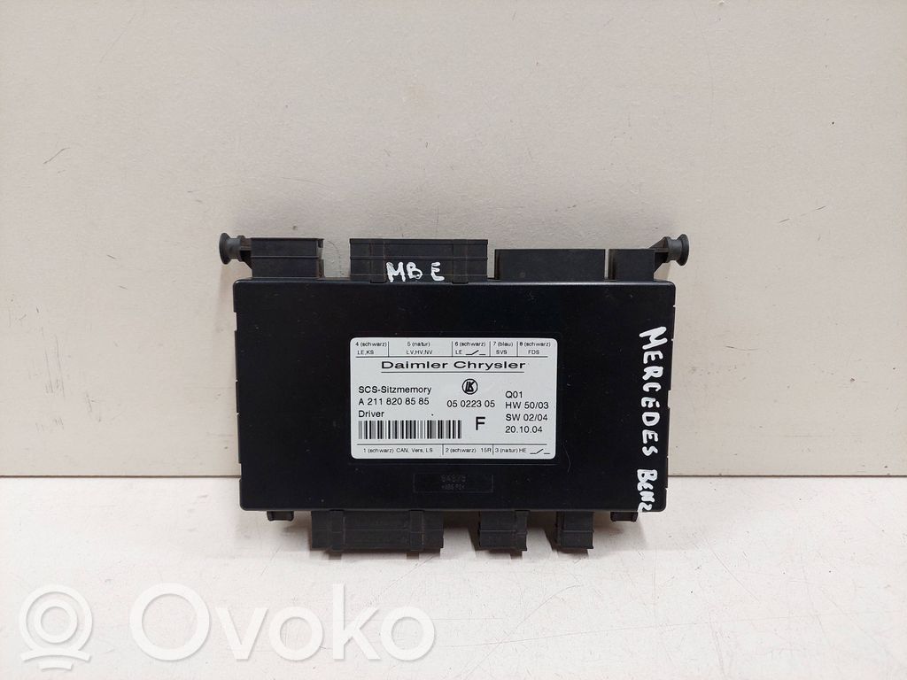 Mercedes-Benz E W211 Module de commande de siège 