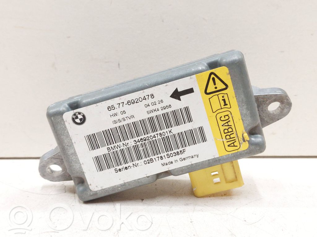 BMW 7 E65 E66 Turvatyynyn ohjainlaite/moduuli 