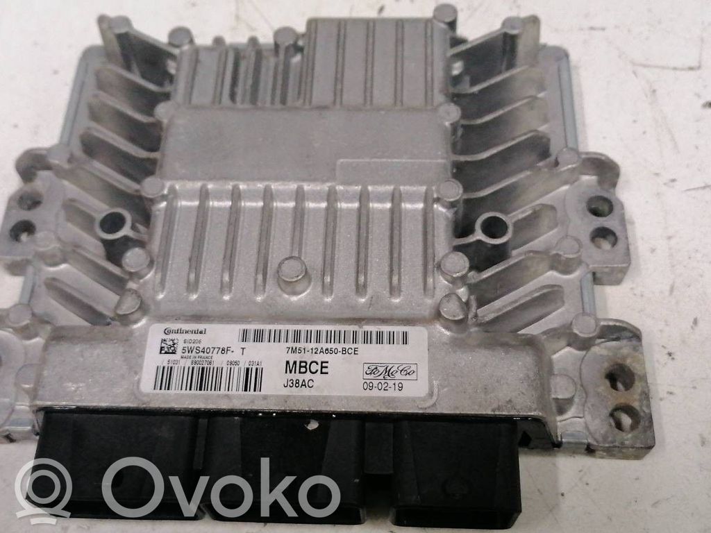 Engine control unit/module   7M5112A650,7M5112A650,5WS40778F