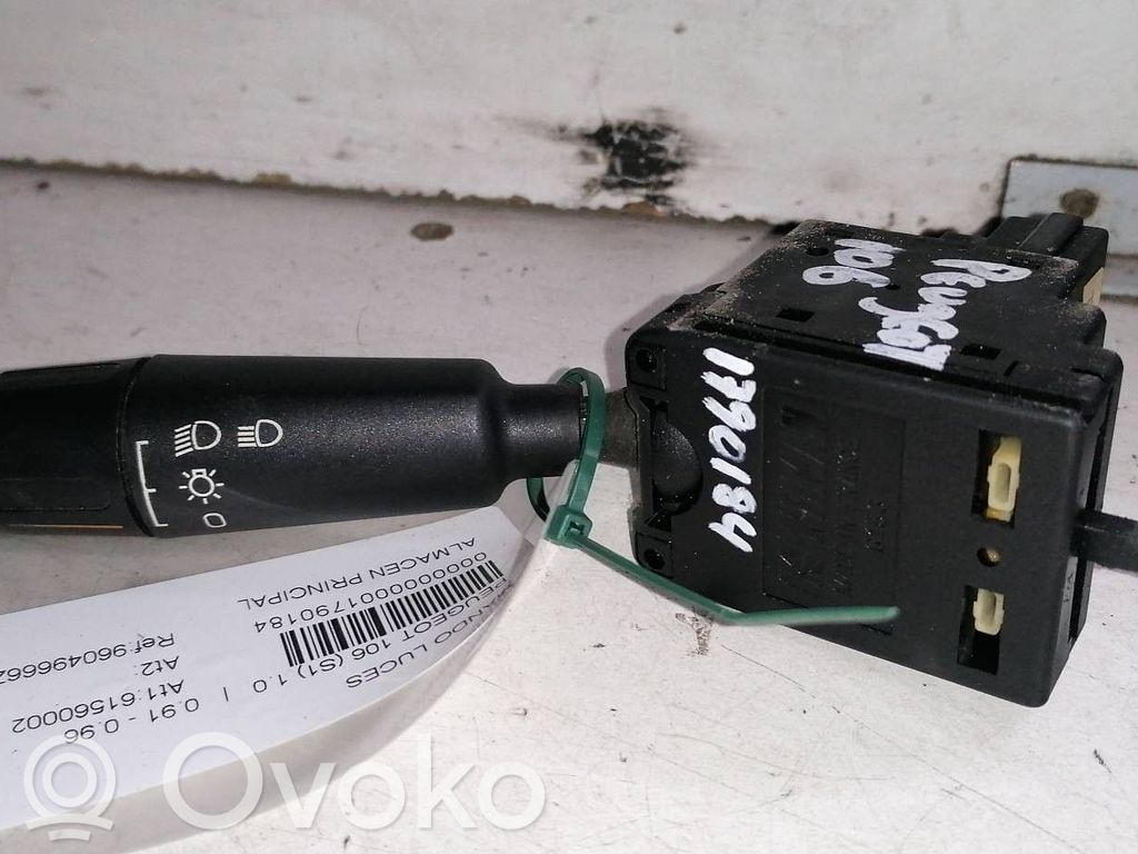 Peugeot 106 Interruptor de control del panel de luces 