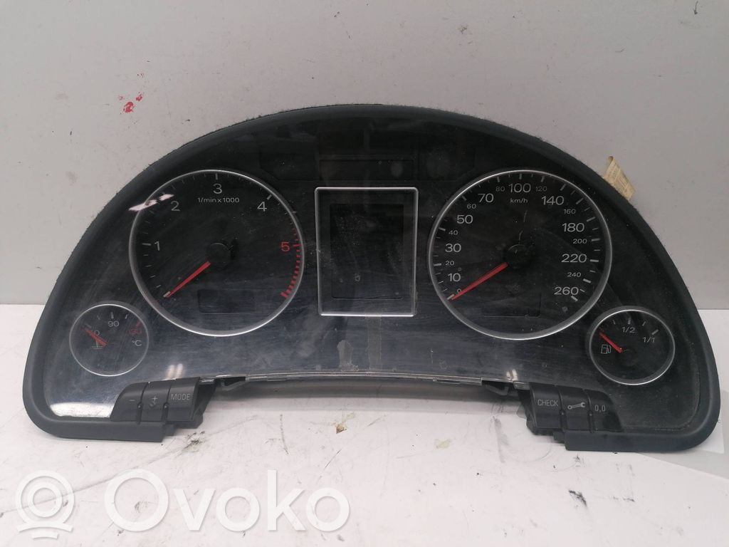 Audi A4 S4 B6 8E 8H Tachimetro (quadro strumenti) 