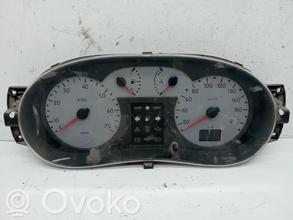 Renault Kangoo I Geschwindigkeitsmesser Cockpit 