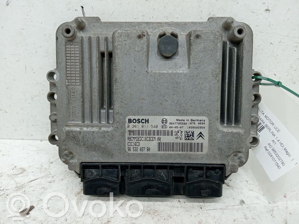 Engine control unit/module   0281011540,9653202780