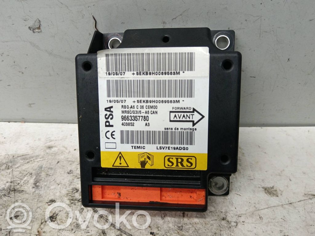 Unidad de control/módulo del Airbag   9663357780