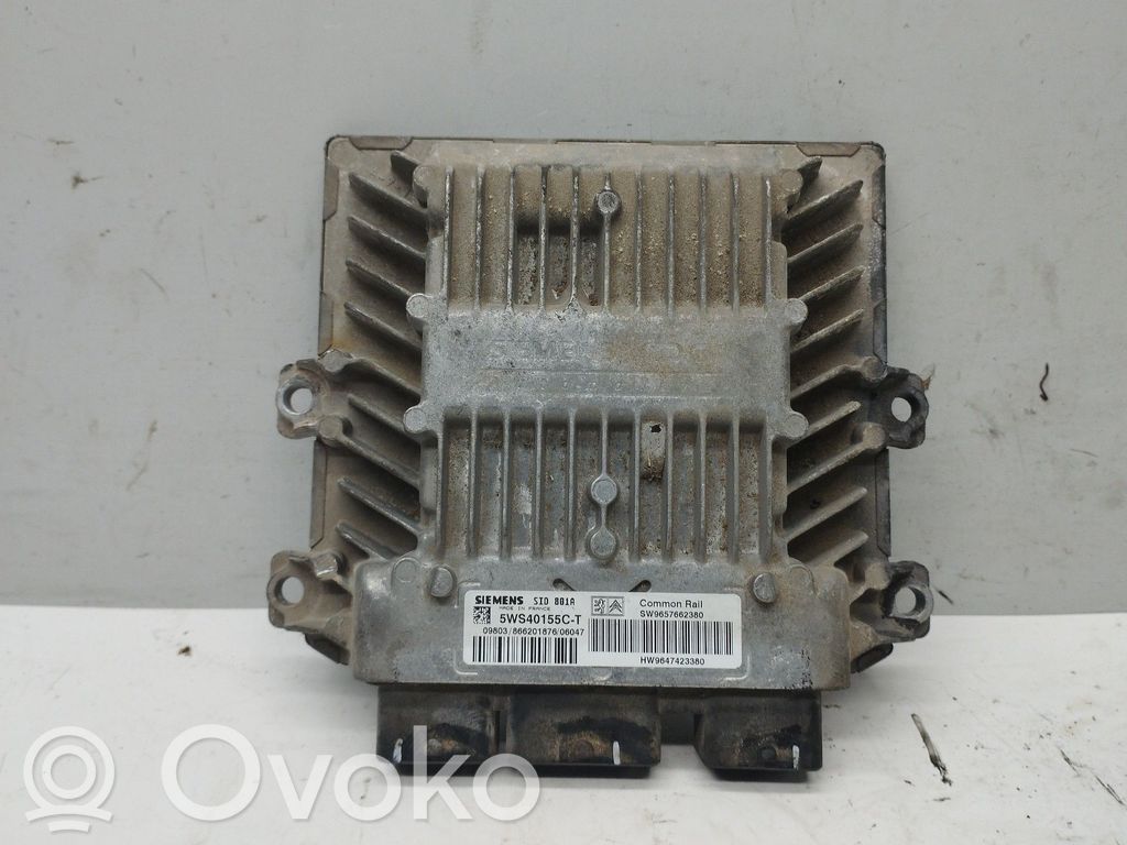Unidad de control/módulo del motor   5WS40155CT,SW9657662380