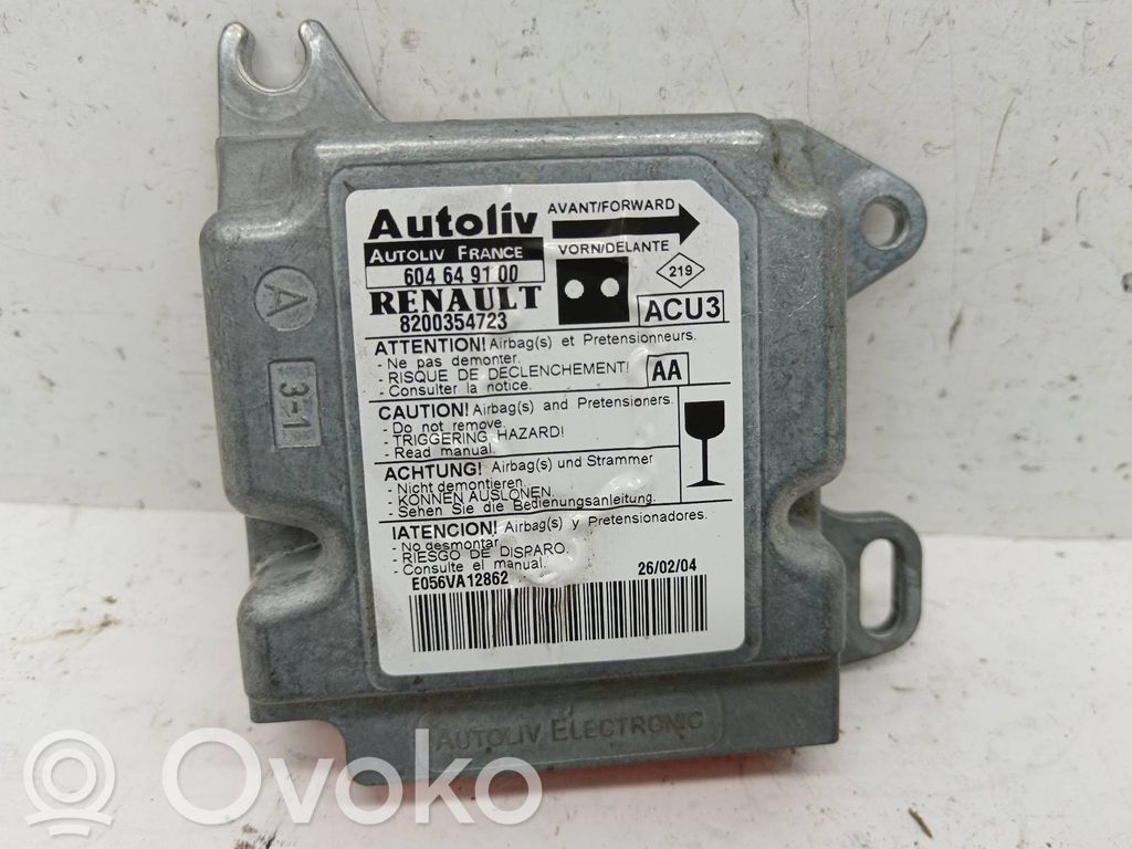 Centralina/modulo airbag   8200354723