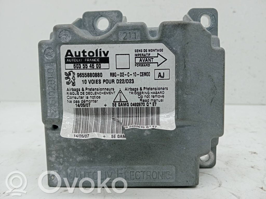 Peugeot 407 Unitate/modul de comandă airbaguri 