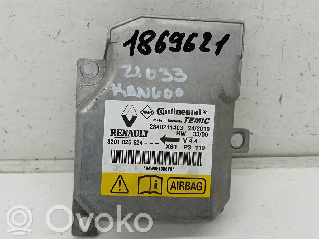 Renault Kangoo II Centralina/modulo airbag 