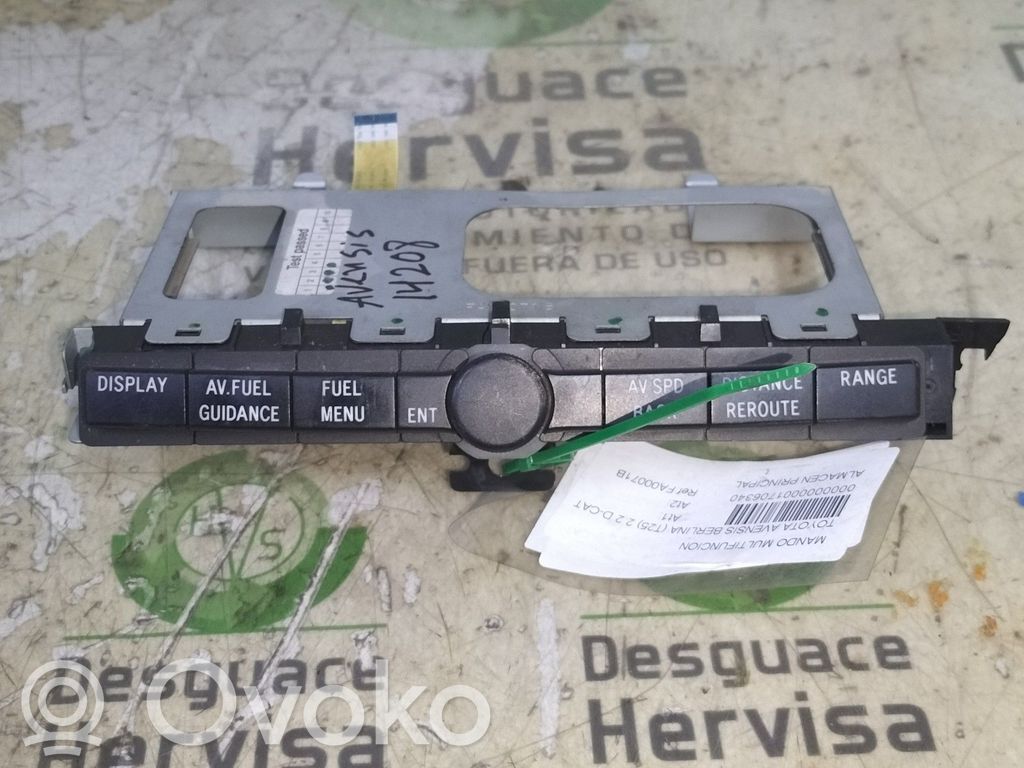 Toyota Avensis T250 Interruptor de control multifunción 