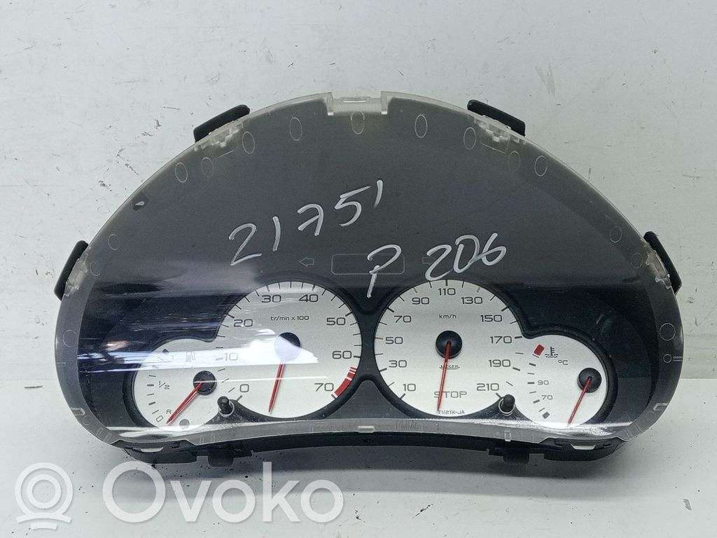 Peugeot 206 Vitezometru (grup de instrumente) 