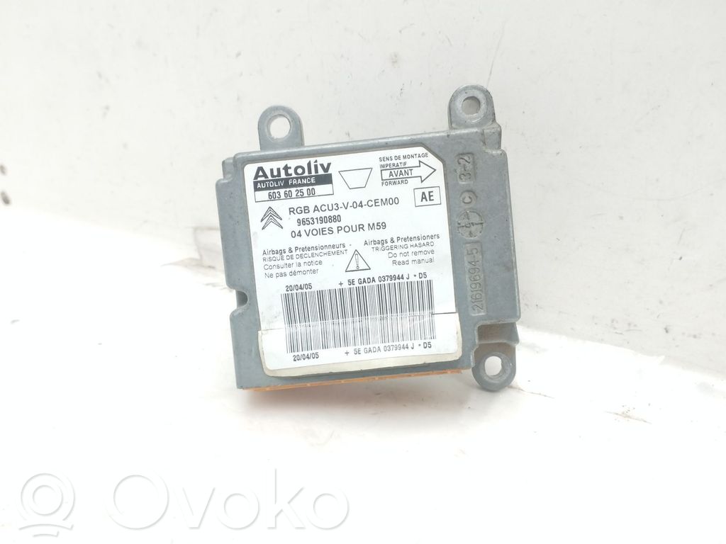 Peugeot Partner Unitate/modul de comandă airbaguri 