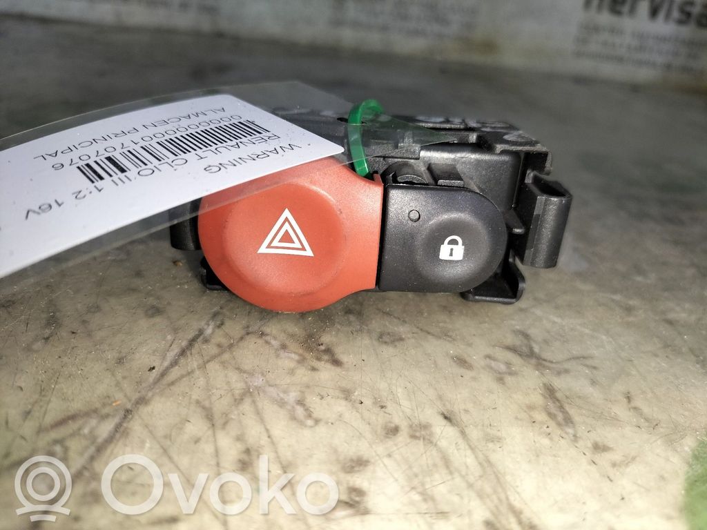 Renault Clio III Botón interruptor de luz de peligro 