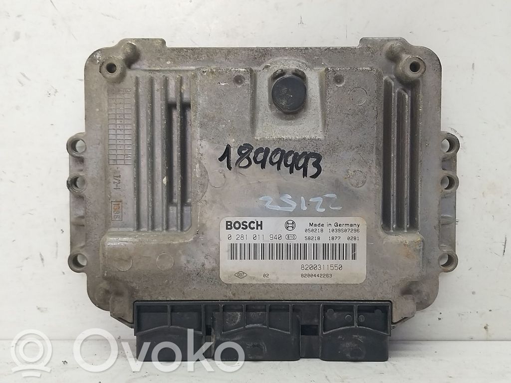 Engine control unit/module   0281011940,8200311550