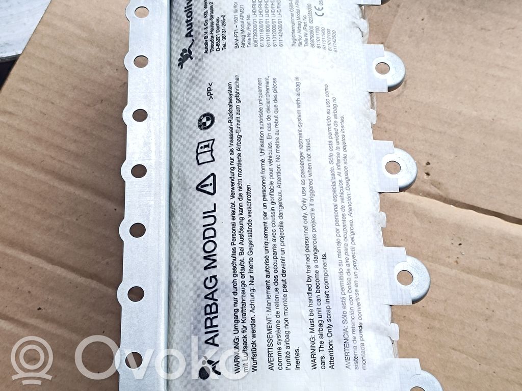 BMW 5 GT F07 Poduszka powietrzna Airbag pasażera 