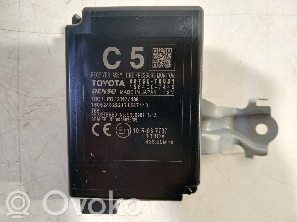 Lexus CT 200H Module de pression des pneus 