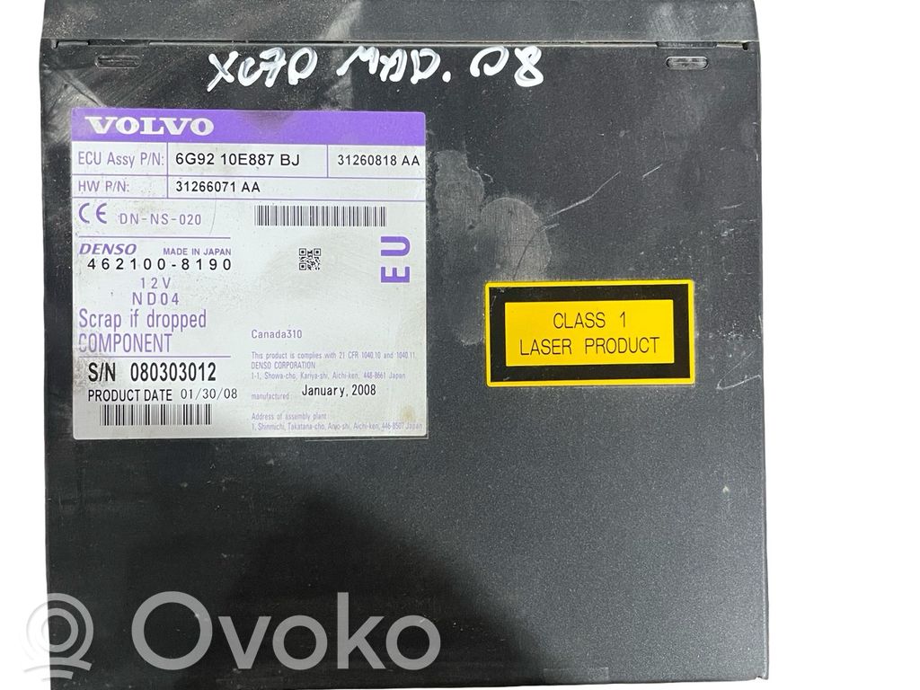 Volvo XC70 Panel / Radioodtwarzacz CD/DVD/GPS 