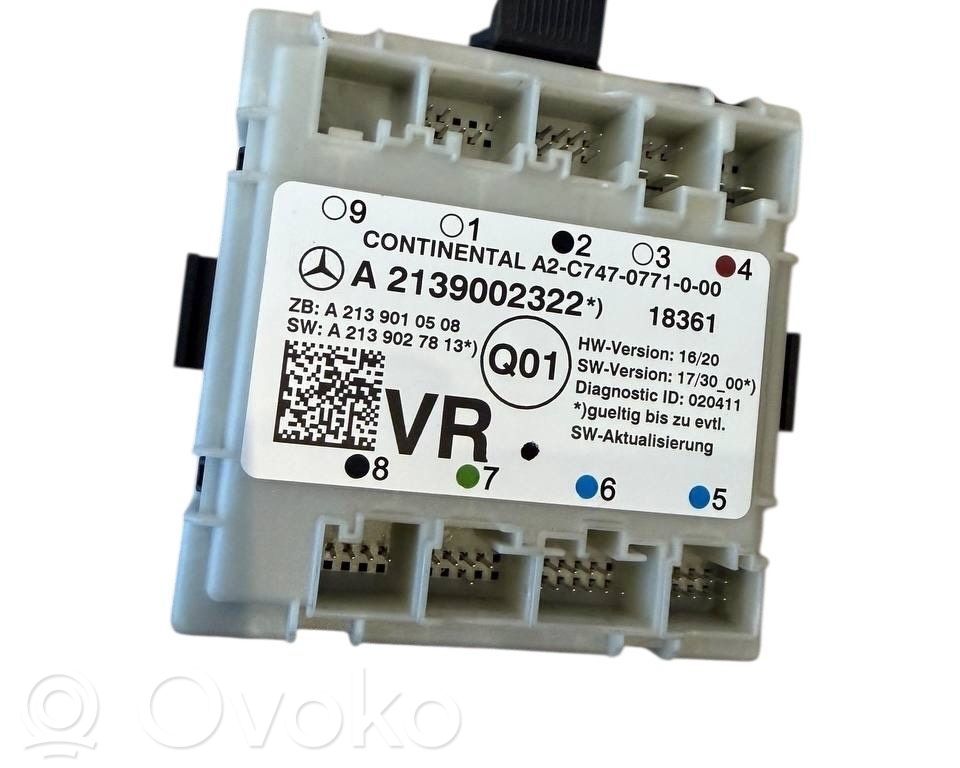 Mercedes-Benz E W213 Door control unit/module 