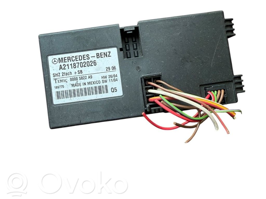 Module de commande de siège   A2118702026,2118702026
