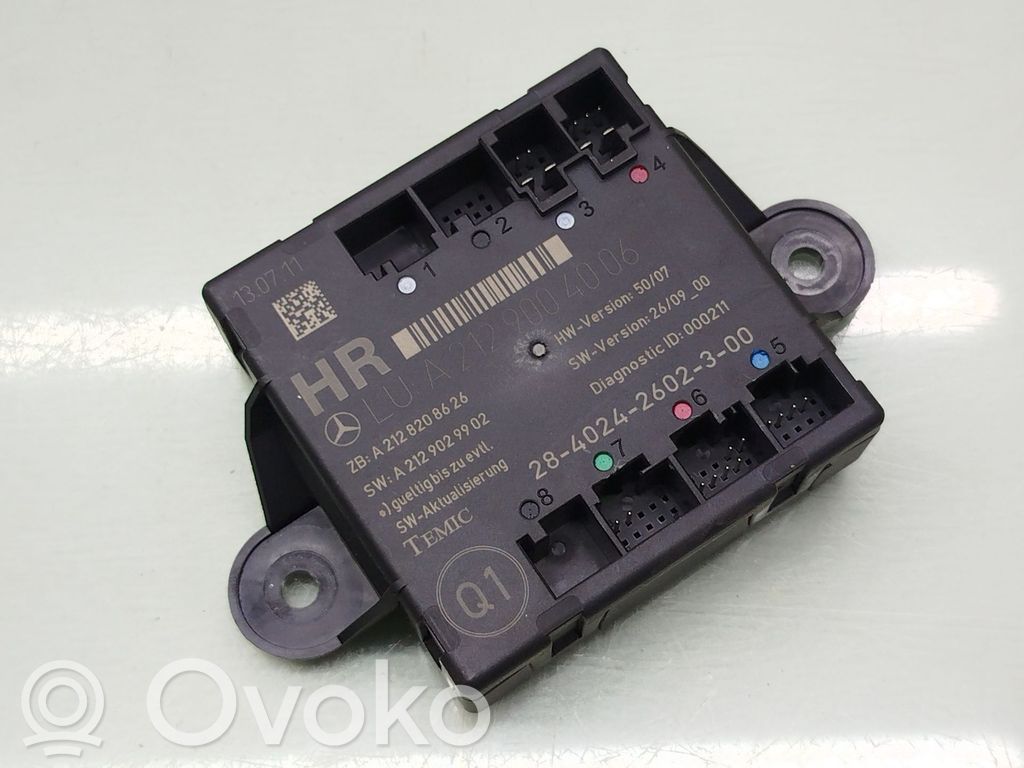 Mercedes-Benz E A207 Alte unități/module de control 