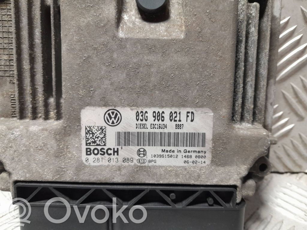 Engine control unit/module   03G906021FD,1039S15012,0281013089