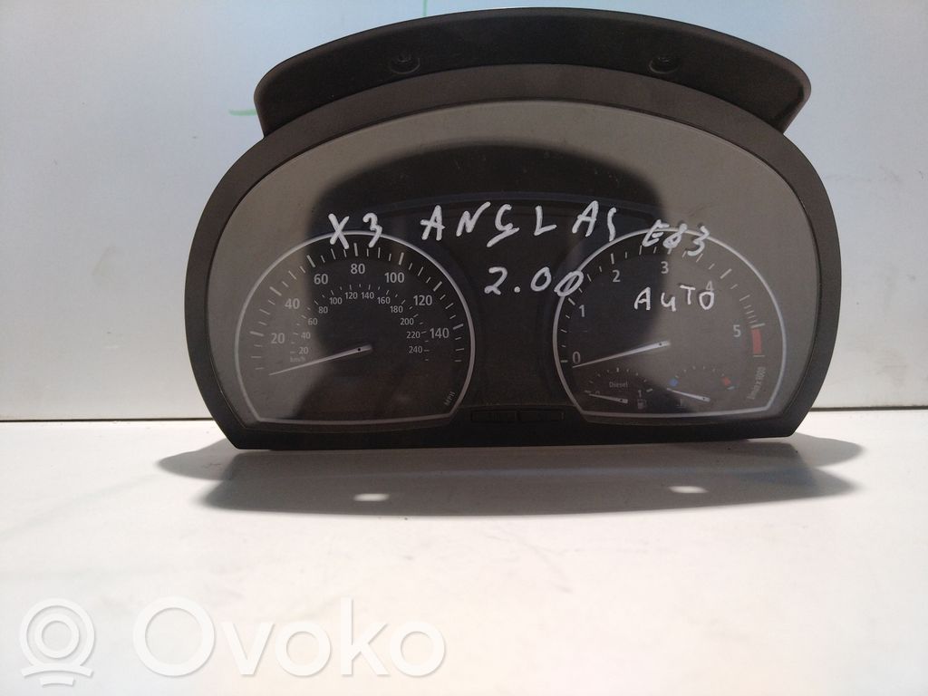 BMW X3 E83 Speedometer (instrument cluster) 
