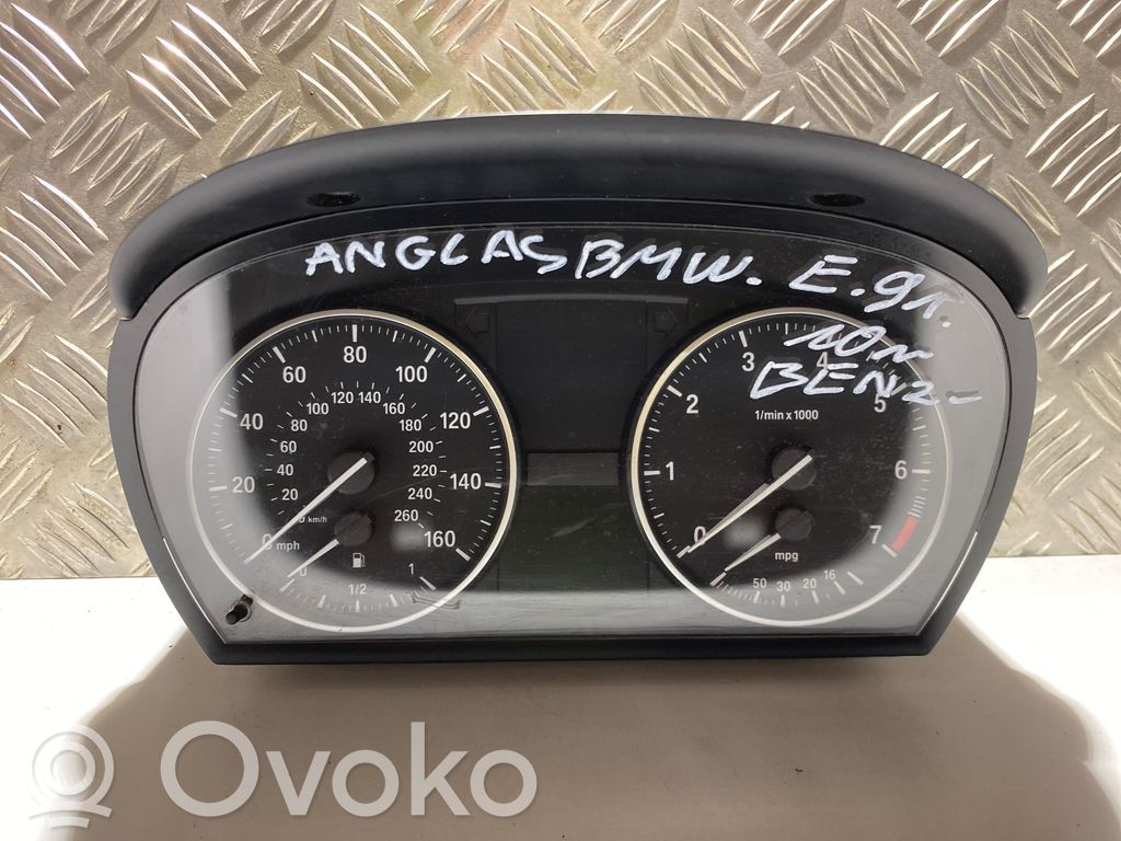 BMW 3 E90 E91 Vitezometru (grup de instrumente) 