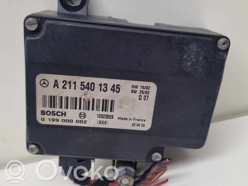 Mercedes-Benz E W211 Unidad de control de la batería 