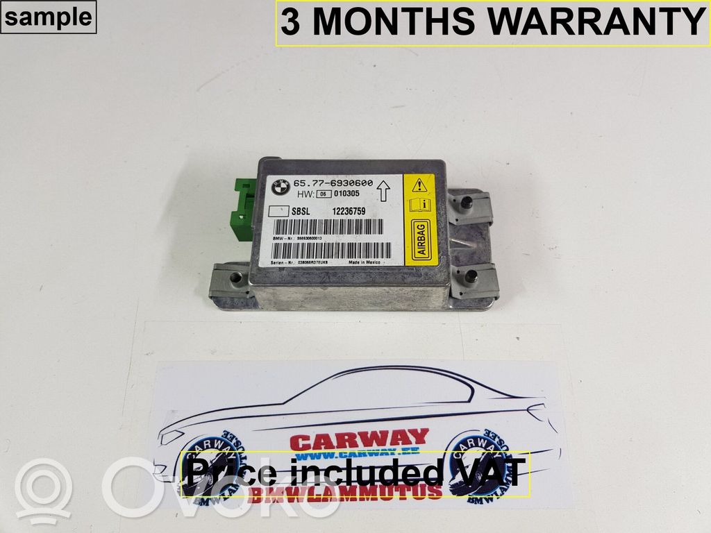 BMW 7 E65 E66 Module de contrôle airbag 
