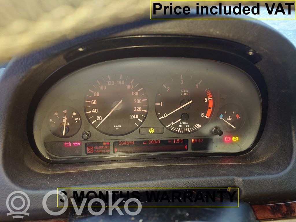 BMW 7 E38 Speedometer (instrument cluster) 