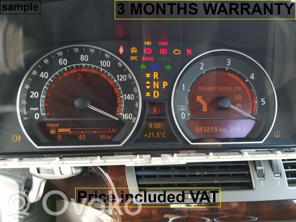 BMW 7 E65 E66 Speedometer (instrument cluster) 