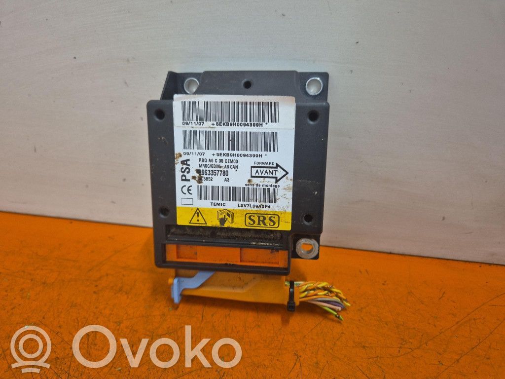 Airbag control unit/module   9663357780,9663357780