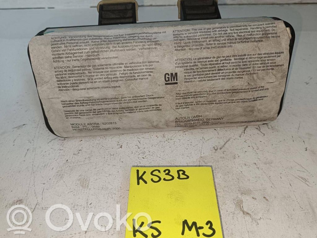 Opel Astra G Poduszka powietrzna Airbag pasażera 