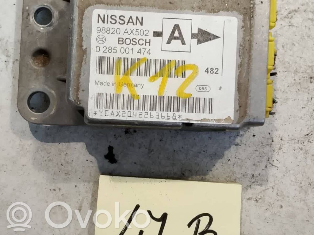 Nissan Micra Airbag control unit/module 