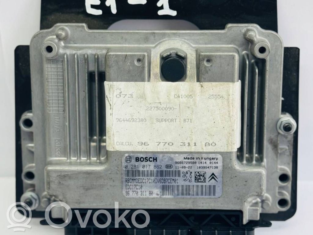 Engine control unit/module   9677031180,0281017862