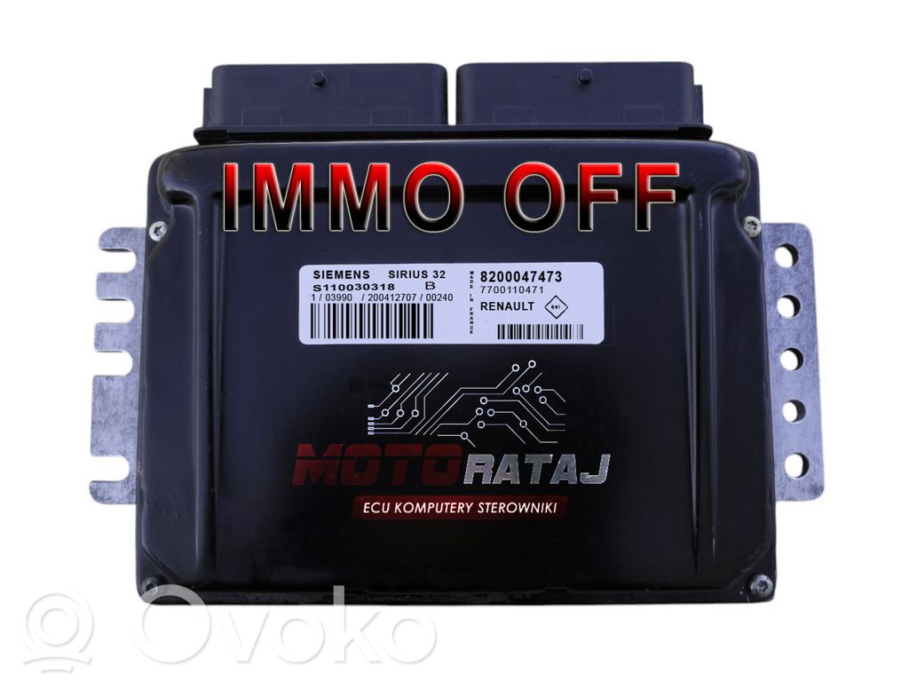 Engine control unit/module ECU   S110030318B,8200047473