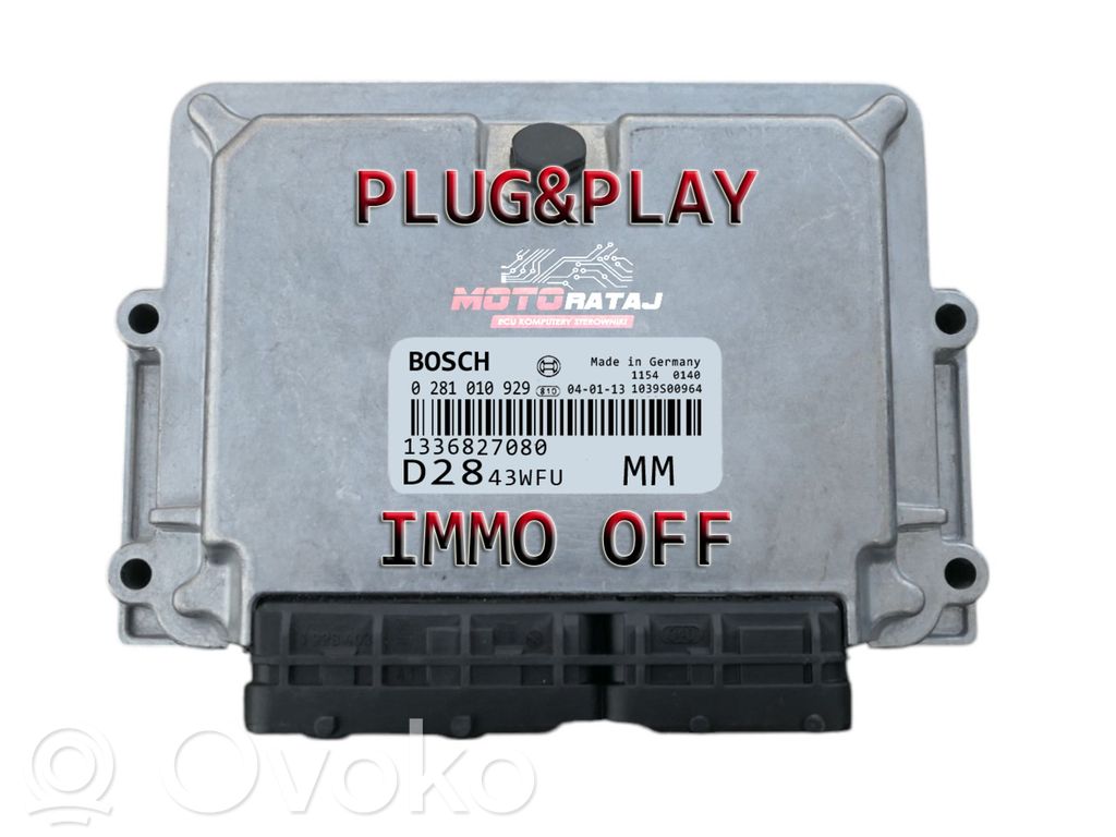 Engine control unit/module   1336827080,0281010929,D2843WFU