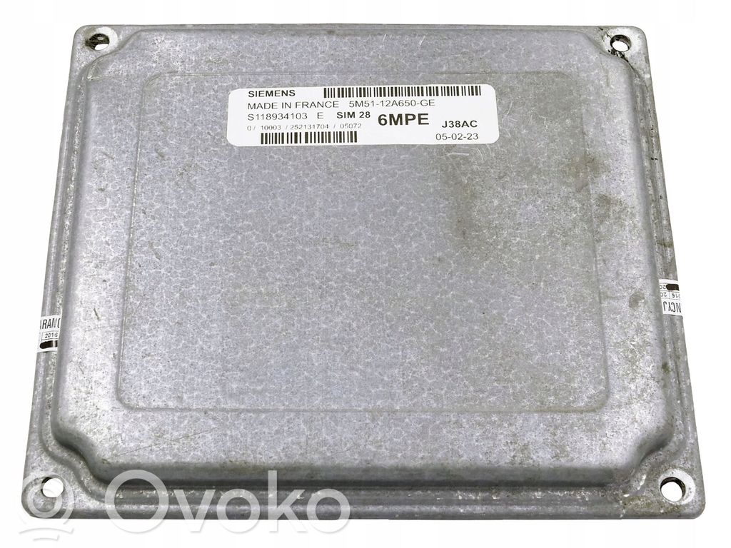 Unidad de control/módulo del motor   5M5112A650GE,S118934103E