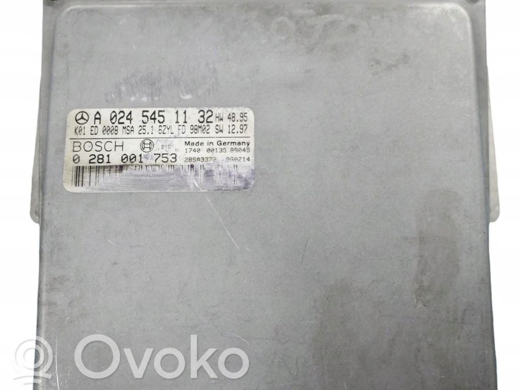 Engine control unit/module ECU   A0245451132,0281001753