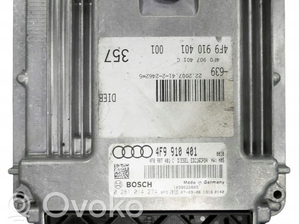 Engine control unit/module   4F9910401,0281014274