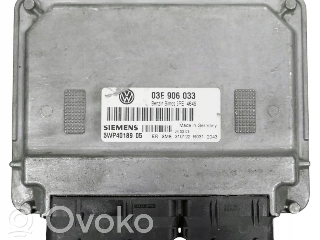 Engine control unit/module   03E906033,5WP4018905