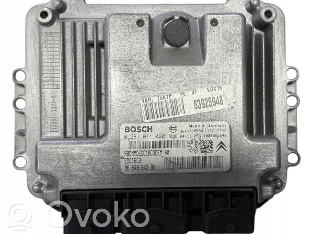 Engine control unit/module   9654984380,0281011090