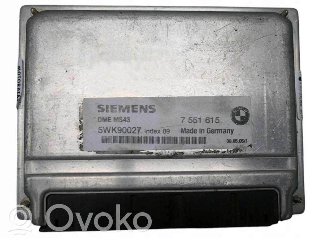 BMW 3 E90 E91 Engine control unit/module 