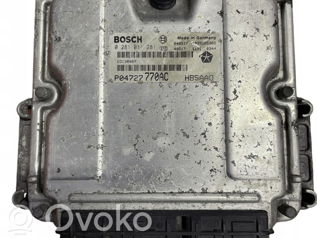 Engine control unit/module   P04727770AC,0281011281,420AF