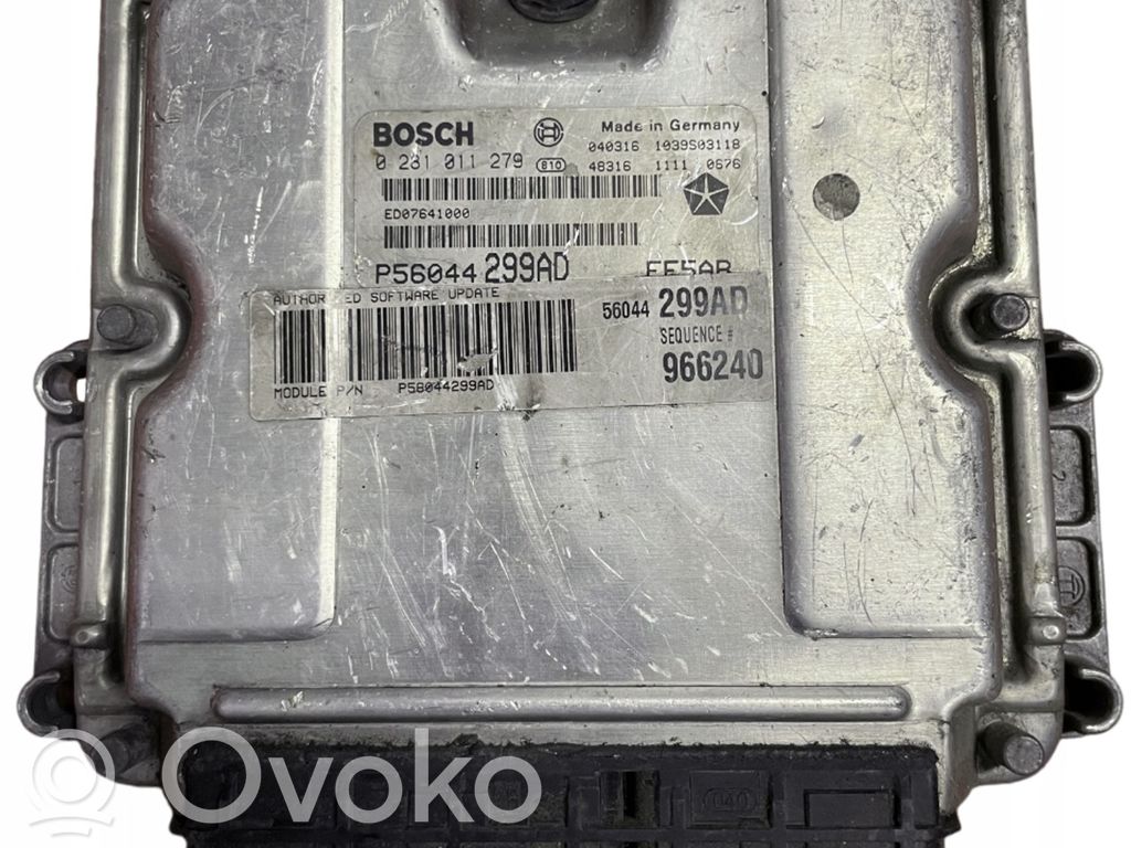 Engine control unit/module   P56044299AD,0281011279