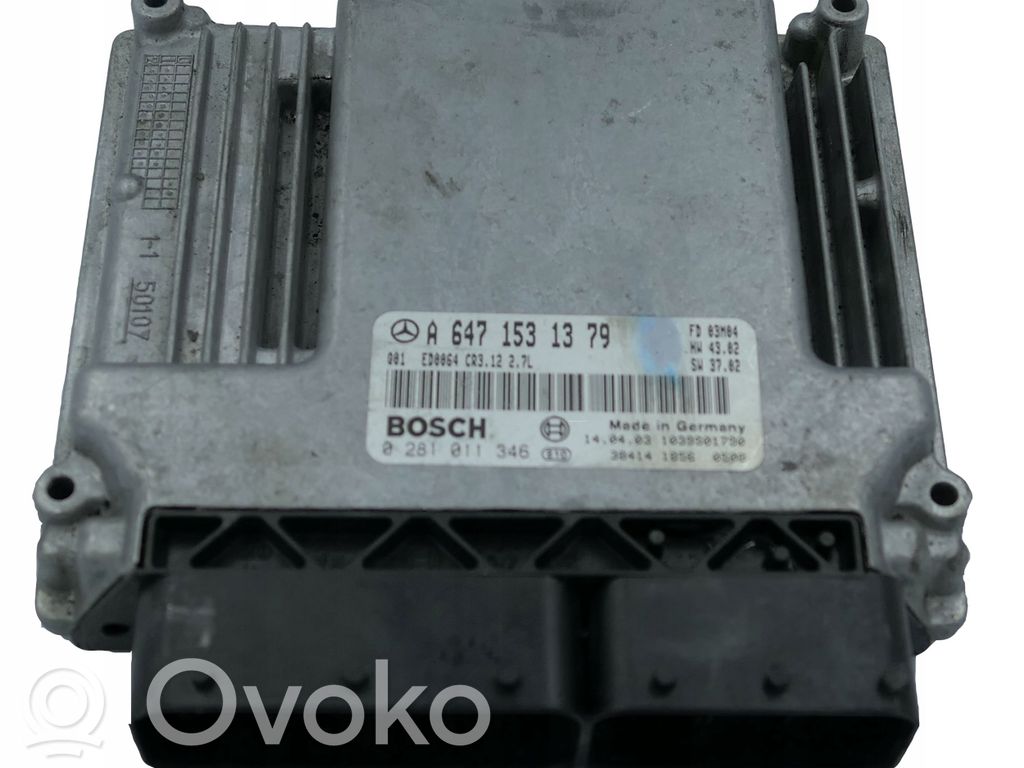 Engine control unit/module   A6471531379,0281011346