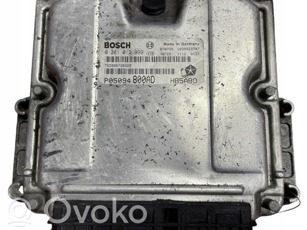 Engine control unit/module   P05094800AD,0281012999