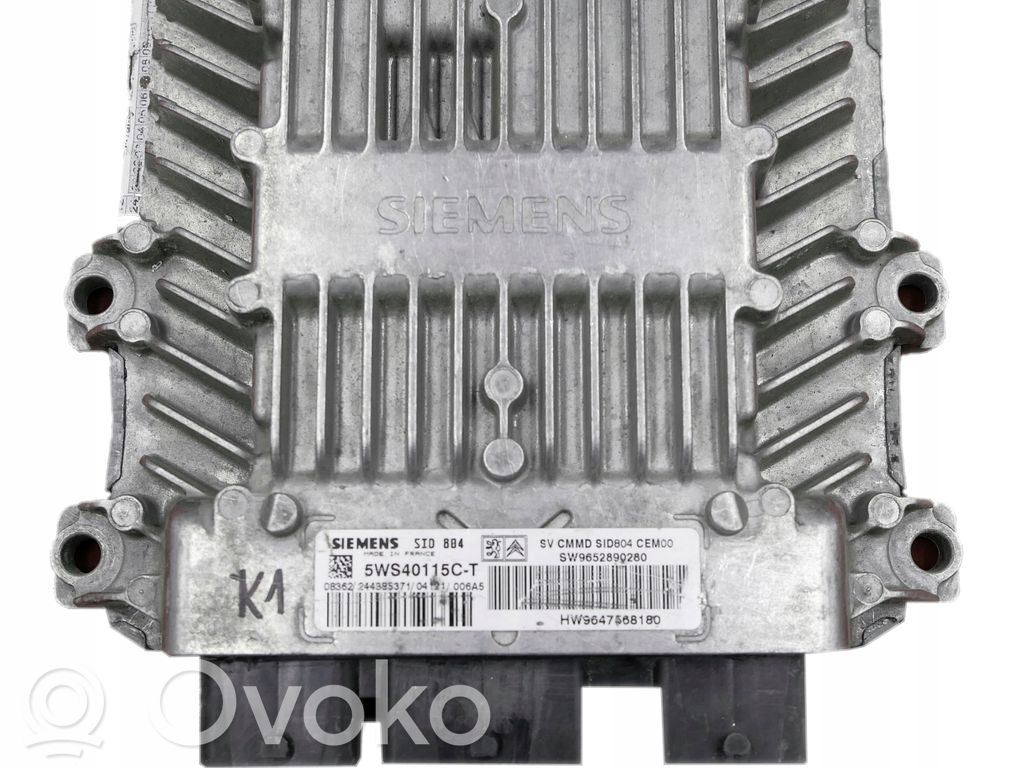 Engine control unit/module   9652890280,5WS40115C