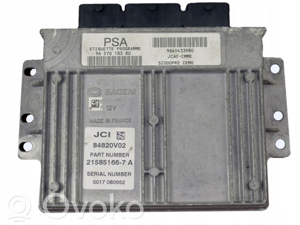 Citroen Berlingo Engine control unit/module 