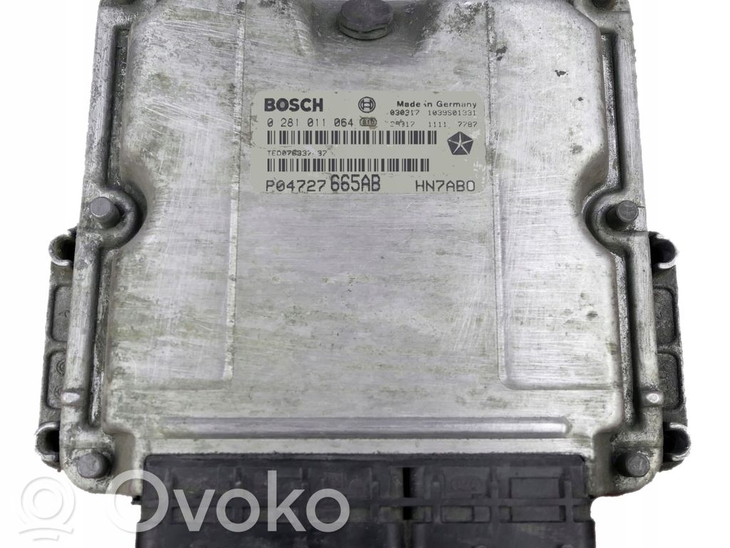 Engine control unit/module   P04727665AB,0281011064,665AB